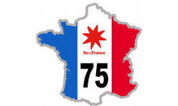 sticker / autocollant FRANCE 75 Région Ile de France