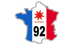 sticker / autocollant FRANCE 92 Région Ile de France