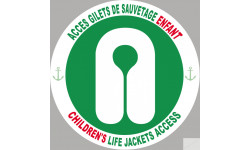 ACCES GILETS DE SAUVETAGE ENFANT - 5cm - Sticker/autocollant