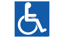 pictogramme accessibilité handicapé moteur - 20cm - Sticker/autocollant