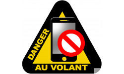 Smartphone - Danger au volant - 10x9.2cm - Sticker/autocollant
