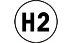 H2 - 15x15cm - Sticker/autocollant