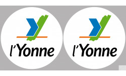 Département 89 l'Yonne (2 fois 10cm) - Sticker/autocollant