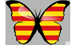 Effet papillon Catalan (10x7cm) - Sticker/autocollant