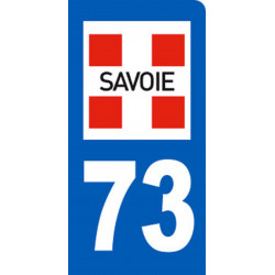 Autocollants : immatriculation motard 73 de la Savoie