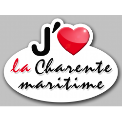j'aime la Charente-maritime (15x11cm) - Sticker/autocollant