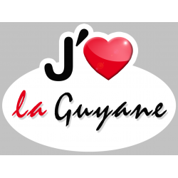 j'aime la Guyane (5x3.7cm) - Sticker/autocollant